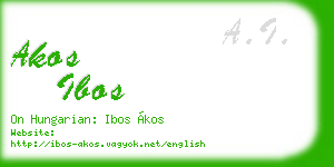 akos ibos business card