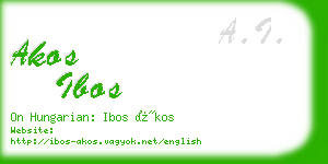 akos ibos business card